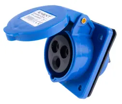 Силова розетка, що вбудовується e.socket.pro.3.16.wall, 3п., 230В, 16А (413)