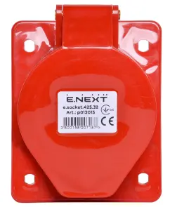 Силова розетка, що вбудовується e.socket.pro.5.32.wall, 5п., 380В, 32А (425) №2