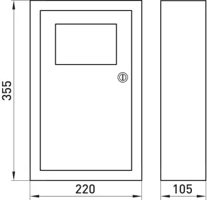 Корпус e.mbox.stand.n.f1.10.z.e металевий, під 1-ф. електронний лічильник, 10 мод., навісний, з замком №2