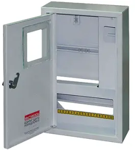 Корпус e.mbox.stand.n.f3.12.z.e металлический, под 3-ф. электронный счетчик, 12 мод., навесной, с замком №1