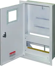 Корпус e.mbox.stand.w.f3.12.z.e металлический, под 3-ф. электронный счетчик, встраиваемый 12 мод. с замком