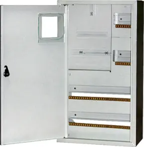 Корпус e.mbox.stand.n.f3.36.z.e металлический, под 3-ф. электронный счетчик, 36 мод., навесной, с замком №1