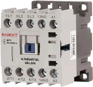 Контактор e.industrial.ukc.6M.220, 6А, 220В, no, малогабаритний №1