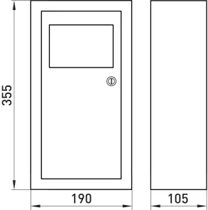 Корпус e.mbox.stand.n.f1.08.z.е металлический, под 1-ф. электронный счетчик, 8 мод., подвесной, с замком. №2