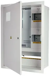 Корпус e.mbox.stand.w.f3.24.z.е металлический, под 3-ф. электронный счетчик, встраиваемый 24 мод. с замком. №1