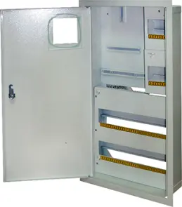 Корпус e.mbox.stand.w.f3.36.z металевий, під 3-ф. лічильник, 36 мод., що вбудовується, з замком №1
