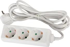 Удлинитель e.es.3.3.z.b 3 гнезда, 3м, с ж/к, baby protect