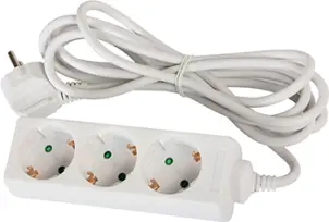 Удлинитель e.es.3.3.z.b 3 гнезда, 3м, с ж/к, baby protect №1