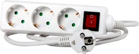 Удлинитель e.es.3.3.z.s.b 3 гнезда, 3м, с ж/к, с выключателем, baby protect