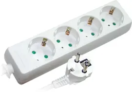 Удлинитель e.es.4.5.z.b 4 гнезда, 5м, с ж/к, baby protect