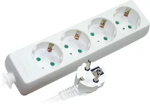 Удлинитель e.es.4.5.z.b 4 гнезда, 5м, с ж/к, baby protect №1