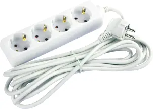 Удлинитель e.es.4.3.z.b 4 гнезда, 3м, с ж/к, baby protect №1
