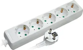 Удлинитель e.es.5.3.z.b 5 гнезд, 3м, с ж/к, baby protect