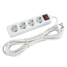 Удлинитель e.es.4.5.z.s.b 4 гнезда, 5м, с ж/к, с выключателем, baby protect