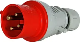 Силовая вилка переносная разборная 3Р+Z, 400В, 16A, IP44