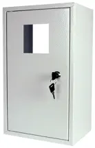 Корпус e.mbox.stand.n.f1.0.z металевий, під 1-ф. лічильник, порожня, навісний, з замком
