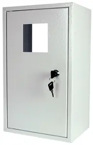Корпус e.mbox.stand.n.f1.0.z металлический, под 1-ф. счетчик, пустая, навесная, с замком №1