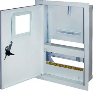 Корпус e.mbox.stand.w.f1.12.z металлический, под 1-ф счетчик, встраиваемый 12 мод. с замком №1