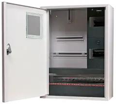 Корпус e.mbox.stand.n.f3.24.z металлический, под 3-ф. счетчик, 24 мод., навесной, с замком