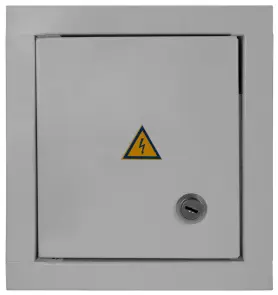 Корпус e.mbox.stand.w.06.z металевий, під 6 мод., що вбудовується, з замком №2
