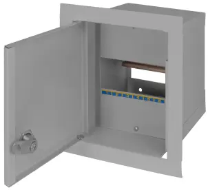 Корпус e.mbox.stand.w.06.z металевий, під 6 мод., що вбудовується, з замком №3