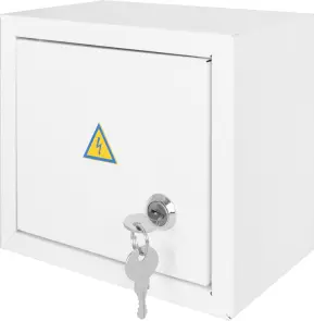 Корпус e.mbox.stand.n.06.z металевий, під 6 мод., навісний, з замком №2