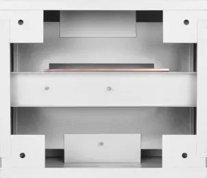 Корпус e.mbox.stand.n.06.z металевий, під 6 мод., навісний, з замком №5