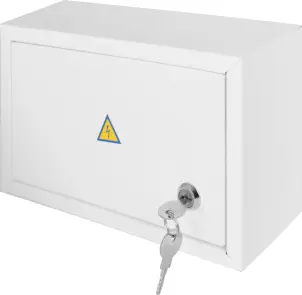 Корпус e.mbox.stand.n.12.z металевий, під 12 мод., навісний, з замком №1