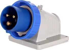Силовая вилка стационарная 3Р+N+Z, 400В, 32А, IP67
