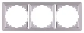 Рамка e.lux.10064L.3.fr.aluminium 3-містна, "алюміній"