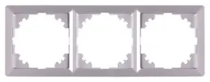 Рамка e.lux.10064L.3.fr.aluminium 3-местная, "алюминий" №1
