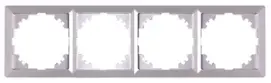 Рамка e.lux.10084L.4.fr.aluminium 4-местная, "алюминий"