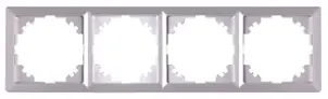 Рамка e.lux.10084L.4.fr.aluminium 4-местная, "алюминий" №1