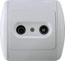Розетка e.install.stand.815TM TV+радио с рамкой