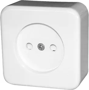Розетка одинарна e.touch.1221.w.blister без з/к, для зовнішнього монтажу, біла, в блістерній упаковці №1