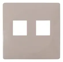 Панель e.lux.16121L.pn.ivory к розетке двойной под Jack RJ12 или RJ45, "слоновая кость"