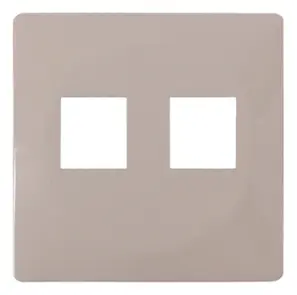 Панель e.lux.16121L.pn.ivory до розетки подвійної під Jack RJ12 чи RJ45, "слонова кістка" №1