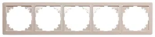 Рамка e.lux.10104L.5.fr.ivory 5-містна, "слонова кістка" №1