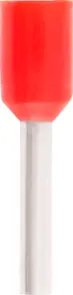 Ізольований наконечник втулковий e.terminal.stand.e0306.red 0.25 кв.мм, червоний, 100шт №1