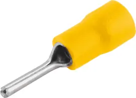 Изолированный наконечник штыревой e.terminal.stand.PTV1.10.yellow 0,5-1,5 кв.мм, желтый, 100шт