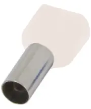 Ізольований наконечник e.terminal.stand.te.2.0.5.white (TE0508 white) 2x0,5 кв.мм, білий, 100шт