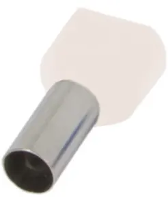 Ізольований наконечник e.terminal.stand.te.2.0.5.white (TE0508 white) 2x0,5 кв.мм, білий, 100шт №1