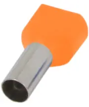 Ізольований наконечник e.terminal.stand.te.2.0.75.orange (TE7508 orange) 2x0.75 кв.мм, помаранчевий, 100шт