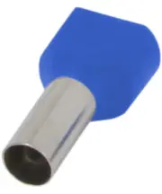 Изолированный наконечник e.terminal.stand.te.2.0.75.blue (TE7510 blue) 2x0.75 кв.мм, голубой, 100шт