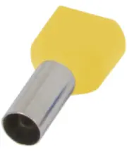 Изолированный наконечник e.terminal.stand.te.2.1.5.yellow (TE1508 yellow) 2x1,5 кв.мм, желтый, 100шт