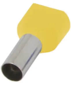 Изолированный наконечник e.terminal.stand.te.2.1.5.yellow (TE1508 yellow) 2x1,5 кв.мм, желтый, 100шт №1
