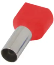 Изолированный наконечник e.terminal.stand.te.2.2.5.red (TE2510 red) 2x2,5 кв.мм, красный, 100шт