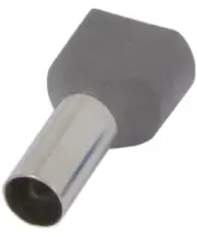 Изолированный наконечник e.terminal.stand.te.2.2.5.grey (TE2513 grey) 2x2,5 кв.мм, серый, 100шт