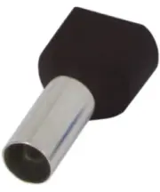 Ізольований наконечник e.terminal.stand.te.2.6.black (TE6014 black) 2x6 кв.мм, чорний, 100шт