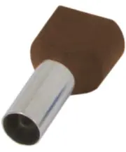 Изолированный наконечник e.terminal.stand.te.2.10.brown (TE10-14 brown) 2x10 кв.мм, коричневый, 100шт